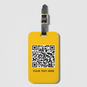 Étiquette À Bagage Ajoutez votre propre code QR texte Scan Minimal Ja