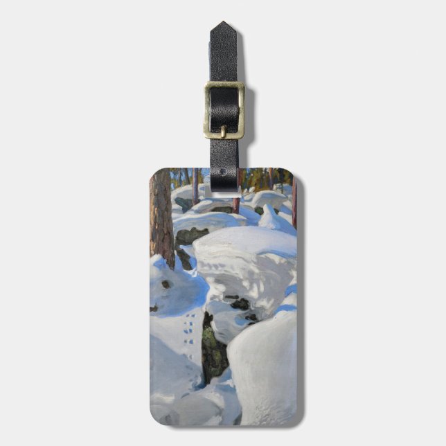 Étiquette À Bagage Akseli Gallen-Kallela - Le repaire du Lynx (Devant Vertical)