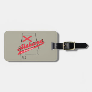 Étiquette À Bagage Alabama Cœur de Dixie