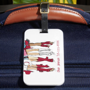 Étiquette À Bagage Alabama Dames Cowboy Boots Crimson Mode Personnali