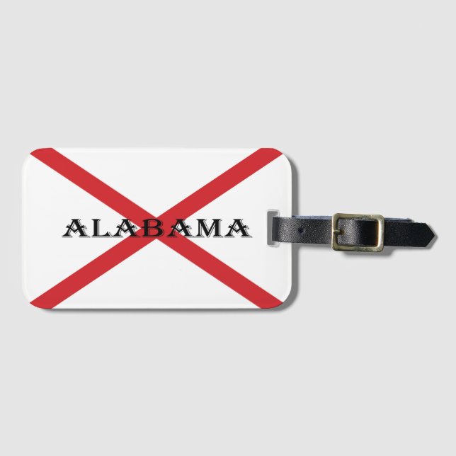 Étiquette À Bagage Alabama et Flag bc ltcnt (Devant Horizontal)