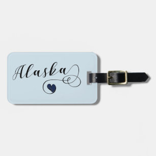 Étiquette À Bagage Alaskan Heart Luggage Modèle, Alaskan