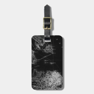 Étiquette À Bagage Alcatraz vintage carte bagage tag