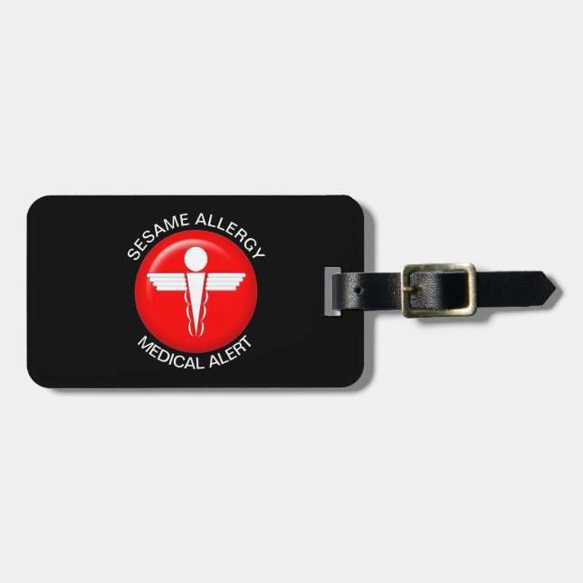 Étiquette À Bagage Alerte Sésame Alerte Médicale (Devant horizontal)