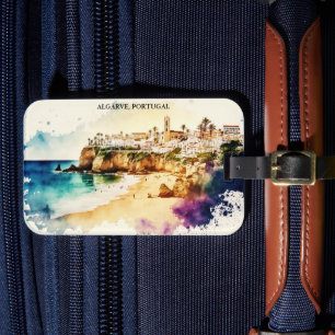 Étiquette À Bagage Algarve Portugal Aquarelle Travel