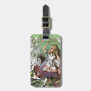 Étiquette À Bagage alice aventure cartes merveille pays chapeau lapin