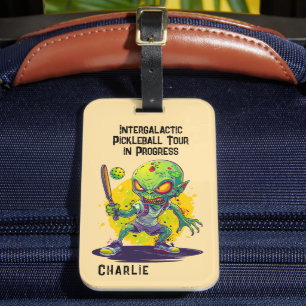 Étiquette À Bagage Alien de Pickleball