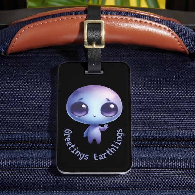 Étiquette À Bagage Alien – Salutations Terriens  (Insitu Rectoal 2)