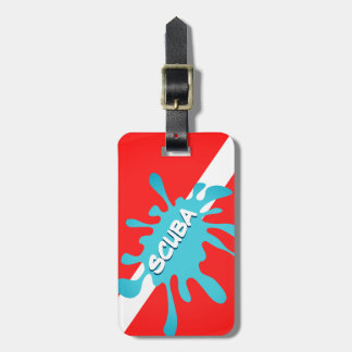 ÉTIQUETTE À BAGAGE ALLEZ FAIRE UN SPLASH DE SCUBA. PLONGEURS