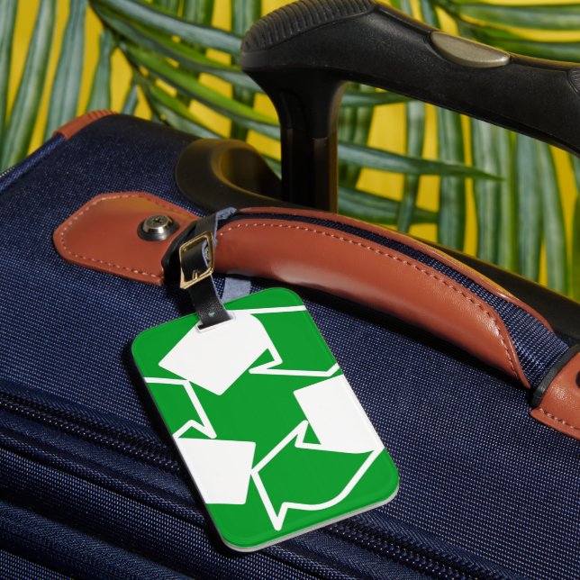 Étiquette À Bagage allez vert réduire recycler (Insitu Rectoal 1)