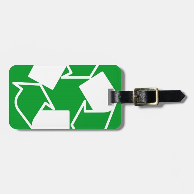 Étiquette À Bagage allez vert réduire recycler (Devant horizontal)