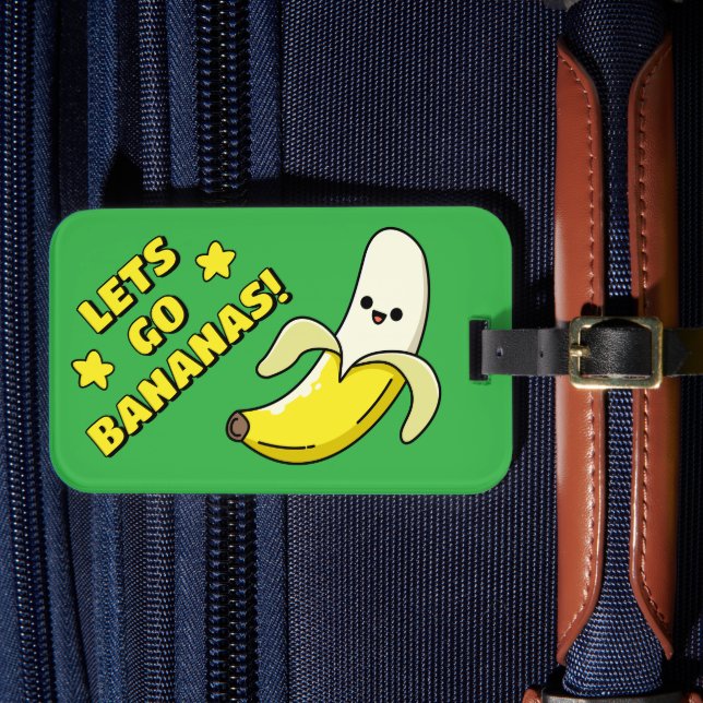 Étiquette À Bagage Allons Bananes ! Vert Kelly (Insitu Rectoal 4)