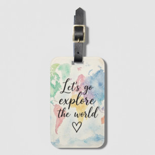 Étiquette À Bagage Allons Explorer le Monde
