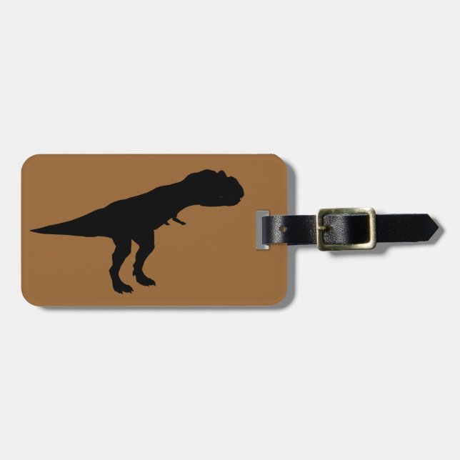 Étiquette À Bagage Allosaurus Silhouette (Devant horizontal)