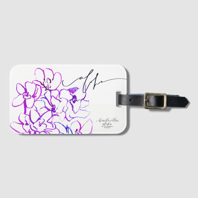 Étiquette À Bagage Aloha bagage d'orchidée/étiquette de sac (Devant Horizontal)