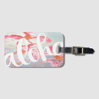 Étiquette À Bagage Aloha étiquette de bagage de Plumeria