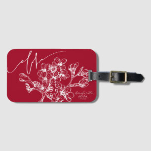 Étiquette À Bagage Aloha étiquettes rouges modernes de bagage de