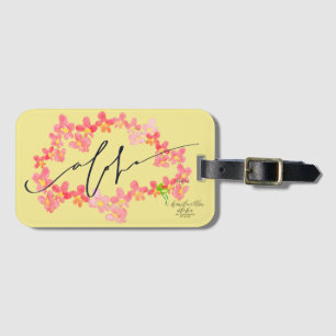 Étiquette À Bagage Aloha Orchid Lei Bagages Tags / Bag Tags - Jaune