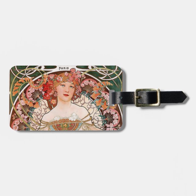 Étiquette À Bagage Alphonse Mucha (Devant horizontal)