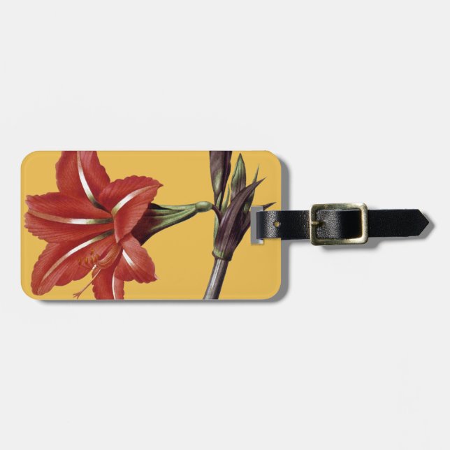 Étiquette À Bagage Amaryllis barrée (Devant horizontal)