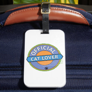 Étiquette À Bagage Amateur de chats officiel