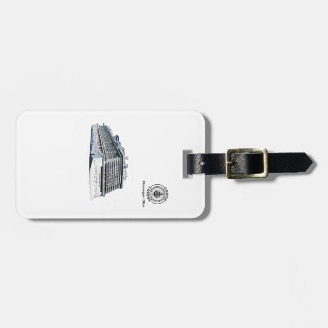 Étiquette À Bagage Amateurs de croisières Norvégiens Bliss Balise (Devant horizontal)