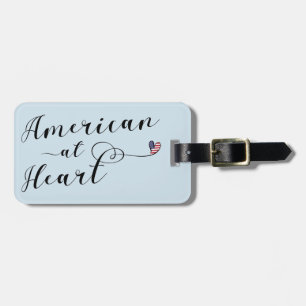 Étiquette À Bagage American At Heart Luggage Modèle, USA