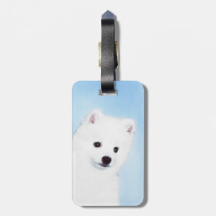 Étiquette À Bagage American Eskimo Dog Painting - Original Dog Art