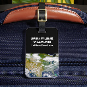 Étiquette À Bagage Amérique Du Nord Avec Fumée Visible Dans Les Endro