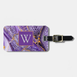 Étiquette À Bagage Améthyste violette