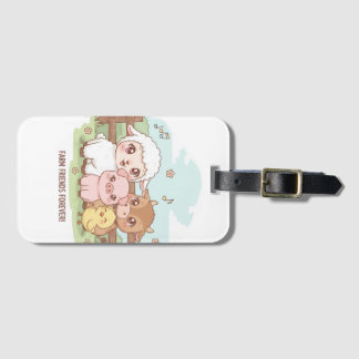 Étiquette À Bagage Amis de la ferme pour toujours - mignons et cosy