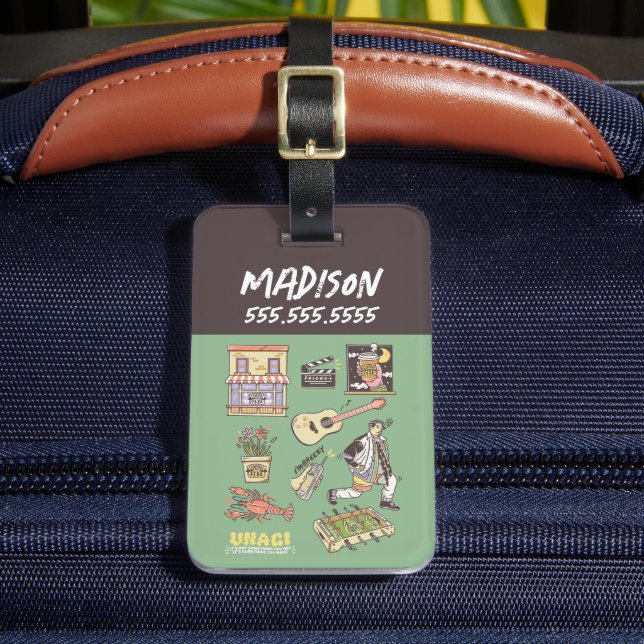 Étiquette À Bagage AMIS™ | Graphique d'icônes de dessin (Insitu Rectoal 2)