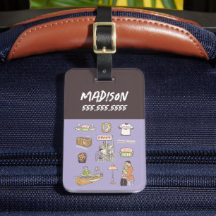 Étiquette À Bagage AMIS™   Icônes de dessin