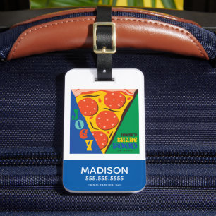 Étiquette À Bagage AMIS™   Joey ne partage pas de nourriture - Pizza 