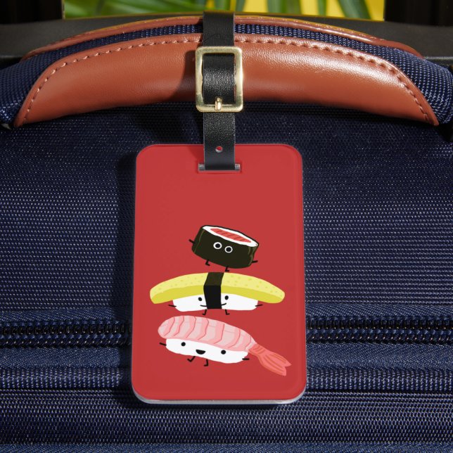 Étiquette À Bagage Amis Sushi - Personnages de Sushi Amusants (Insitu Rectoal 2)