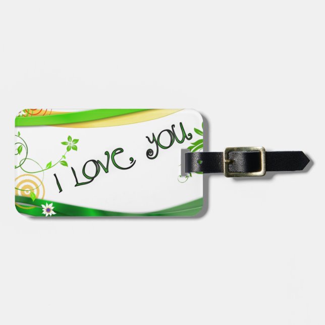 Étiquette À Bagage Amour (Devant horizontal)