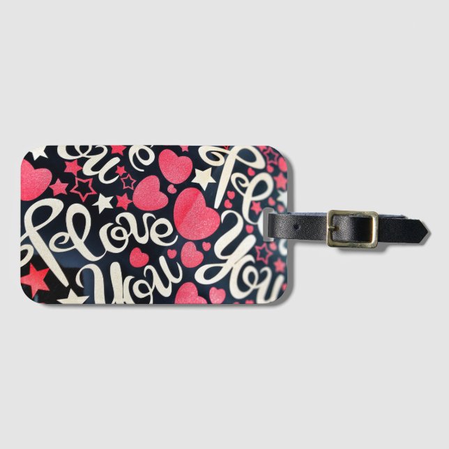 Étiquette À Bagage Amour (Devant Horizontal)