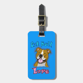 Étiquette À Bagage Amour de pitbull