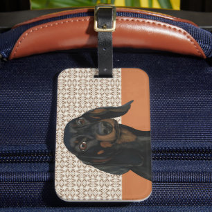 Étiquette À Bagage Amoureux de les chiens de Portrait de chien Dachsh