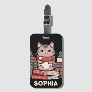 Étiquette À Bagage amoureux des livres amoureux des chats