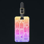 Étiquette À Bagage Amsterdam Dutch Houses Tulips Vélos Motif<br><div class="desc">Décorez votre cuisine avec cette étiquette de sac géniale. Fait un grand cadeau pour un voyageur! Vous pouvez le customiser et ajouter du texte à l'arrière aussi, ou votre monogramme à l'avant. N'oubliez pas de jeter un oeil à toutes les options de couleur. Consultez ma boutique pour trouver beaucoup plus...</div>