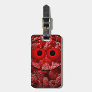 Étiquette À Bagage Amusant Emoticon framboise