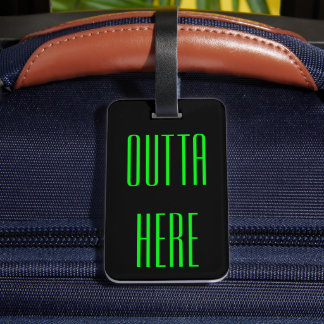 Étiquette À Bagage Amusant extérieur personnalisé ici bagage étiquett