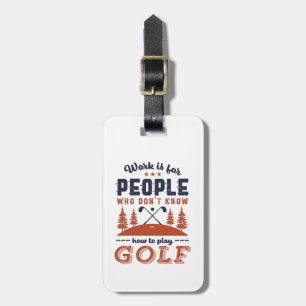 Étiquette À Bagage Amusant Lecteur de Golf Retraité Golfer Papa Aiman
