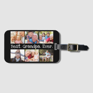 Étiquette À Bagage Amusant Meilleur Grand-Père Ever 6 photo Collage