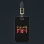 Étiquette À Bagage Amusant mignon Amoureux des chiens chiot propriéta<br><div class="desc">Maman Schnauzer. Design amusant et mignon pour amoureux des chiens, propriétaire de chiot, mère de chien qui aime cette race de chien. Cette oeuvre d'illustration de dessins animés pour chien mignon et coloré est idéale pour ceux qui aiment les chiots, les chiots et les chiens. Parfait pour montrer l'amour pour...</div>