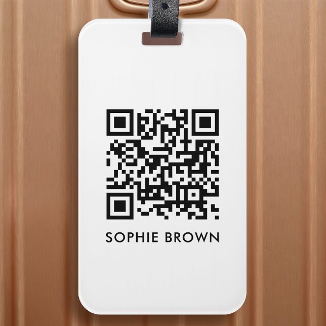 Étiquette À Bagage Analyse du code QR en cas de perte Contact minimum (Créateur téléchargé)