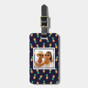 Étiquette À Bagage Ananas faits sur commande de photo sur la marine