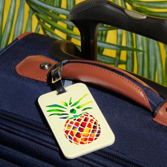Étiquette À Bagage Ananas funky (Insitu Rectoal 1)