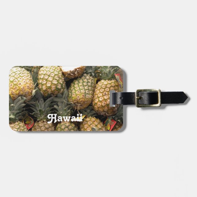 Étiquette À Bagage Ananas hawaïen (Devant horizontal)